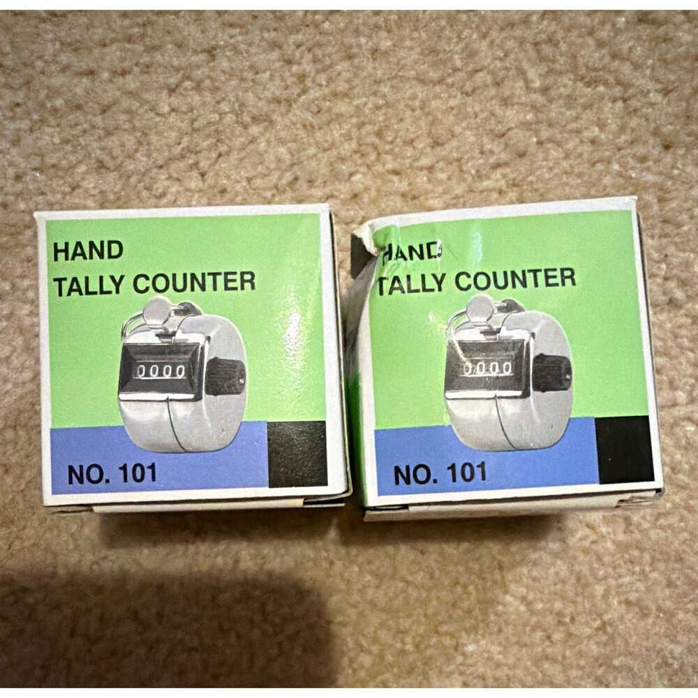 Hand Tally Counter No. 101 Mechanical Clicker Counter (2 Boxes) MPN No. 101
